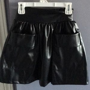 Black mini skirt